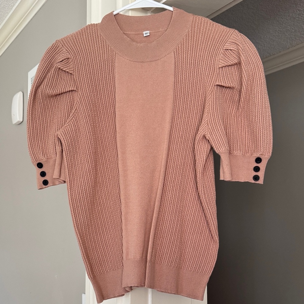 Amazon Women's Ribbed Crew Neck Sweater - Mauve